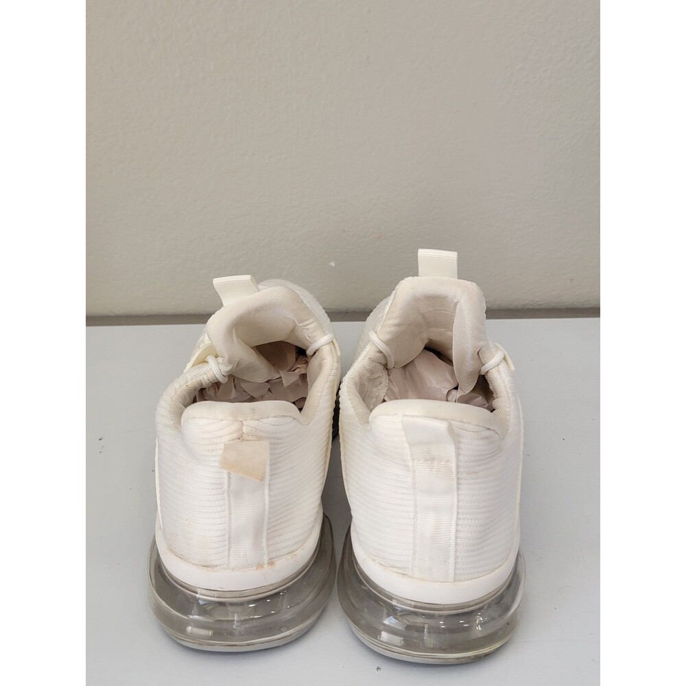 Men's Size EU 45 US 11.5 White Knit Running Shoes Sneakers Slip On Unbranded - Picture 3 of 6